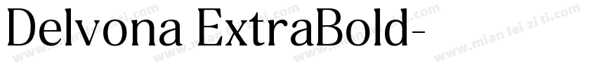 Delvona ExtraBold字体转换